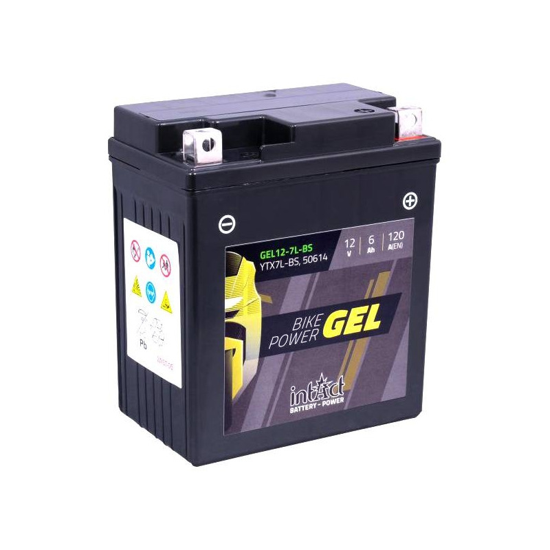 Batterie intact GEL YTX7L-BS 12V 6Ah prête à l’emploi