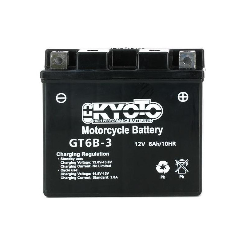 Batterie Kyoto GT6B-3 SLA AGM prête à l'emploi