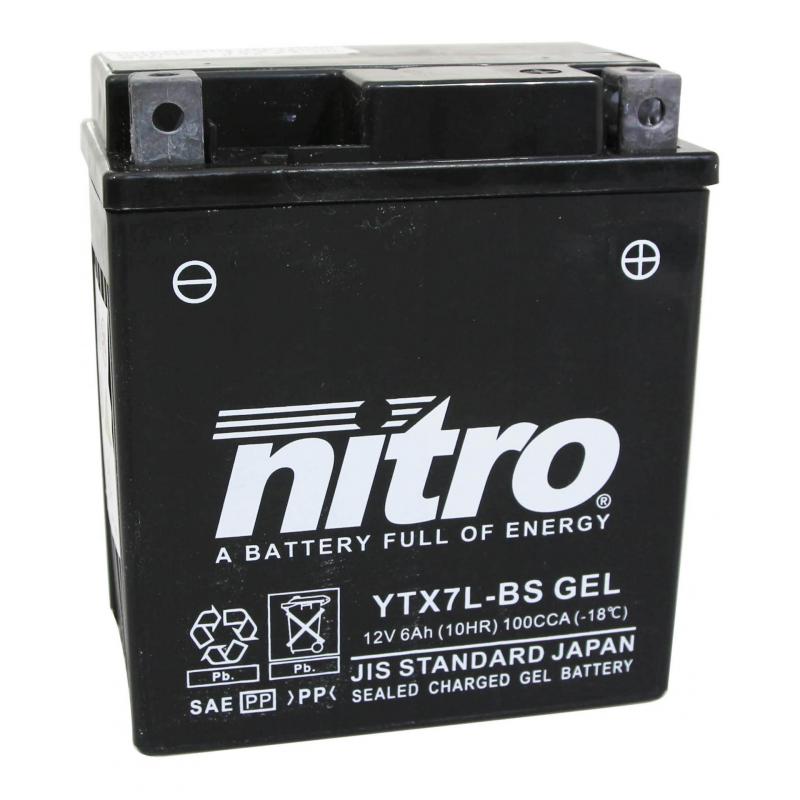 Batterie Nitro 12V 6Ah YTX7L-BS Gel