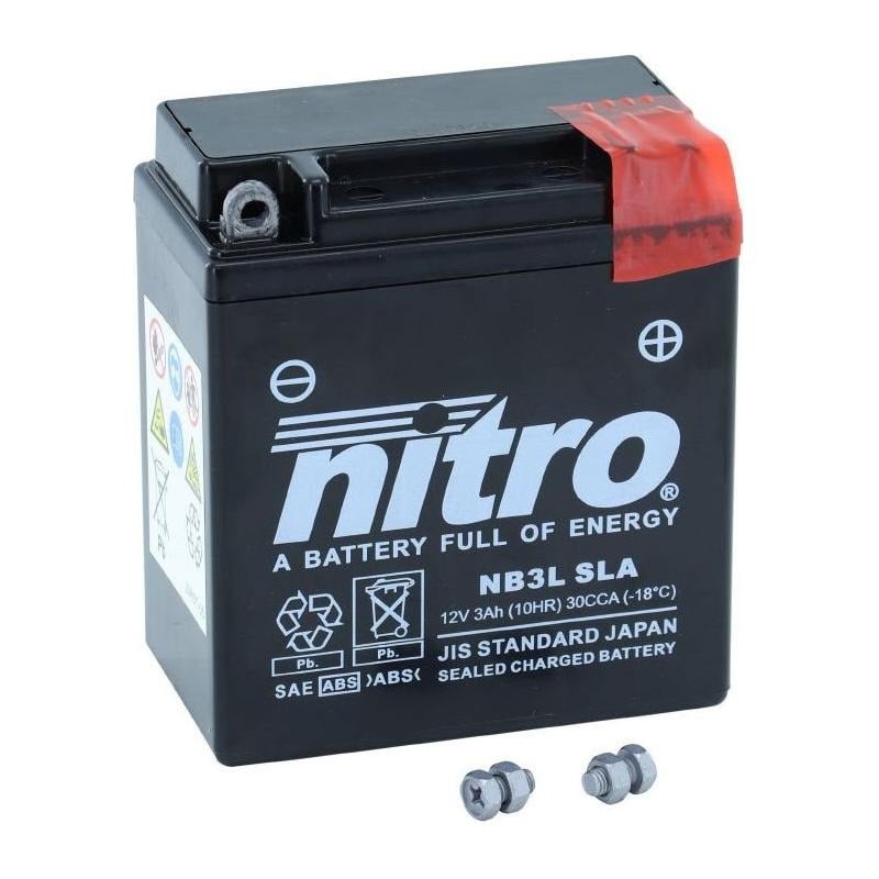 Batterie Nitro NB3L SLA 12V 3Ah prête à l’emploi