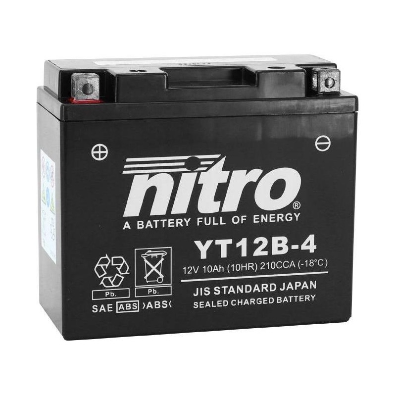 Batterie Nitro NT12B-4 12V 10Ah prête à l’emploi