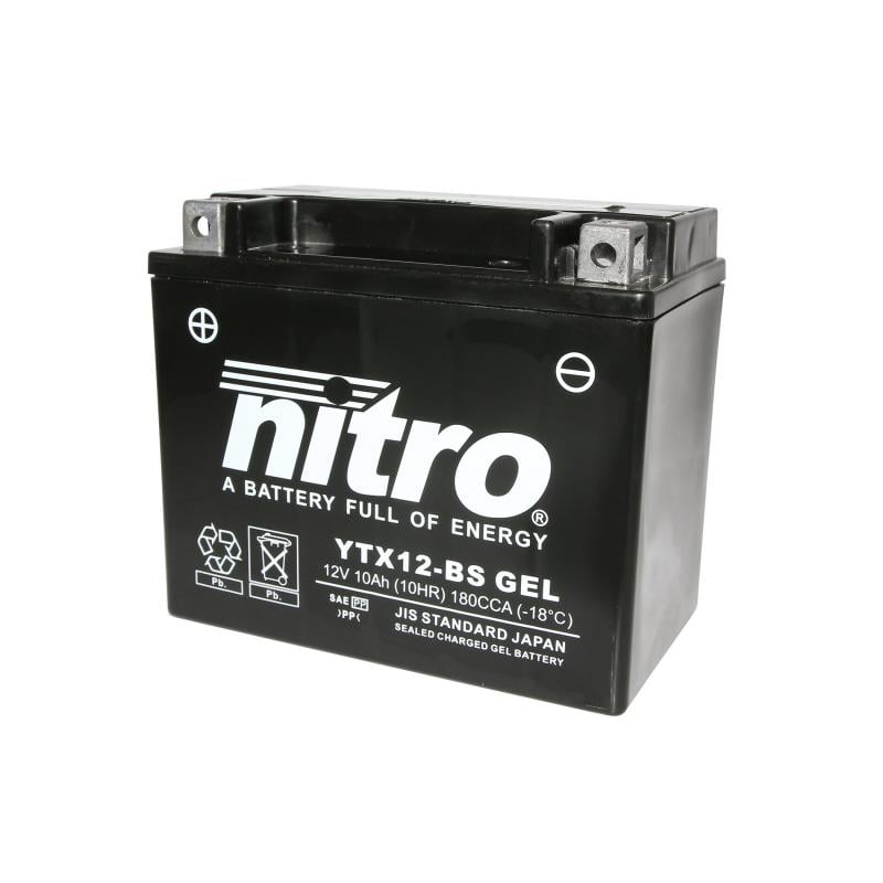 Batterie Nitro YTX12-BS 12V 10 Ah Gel