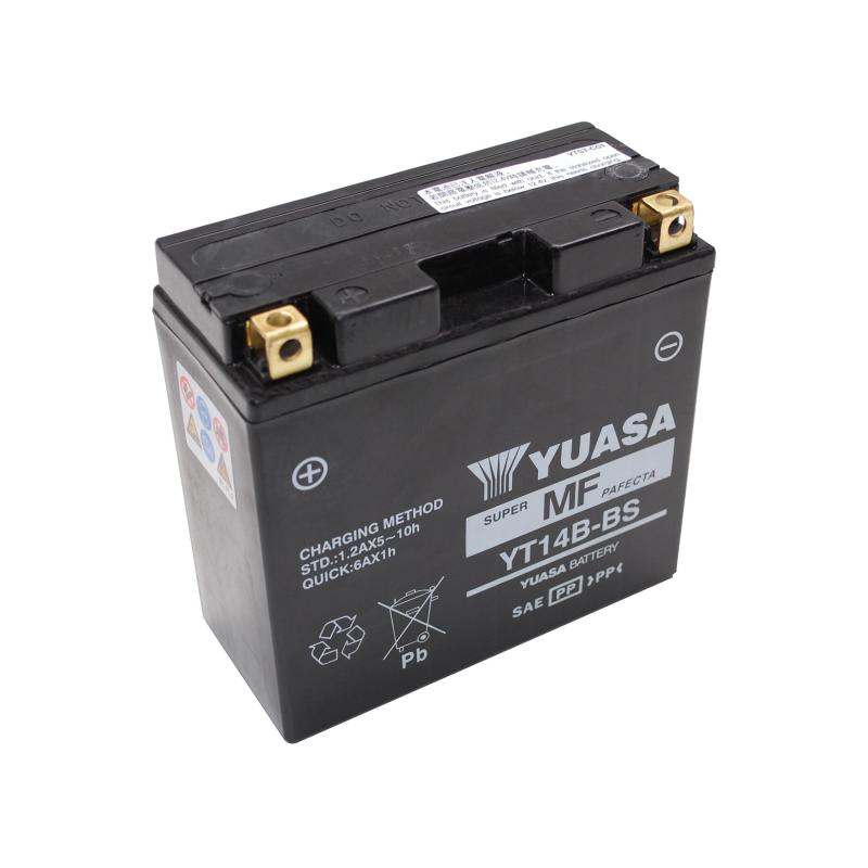 Batterie Yuasa 12V 12Ah YT14B-BS sans entretien prêt à l'emploi