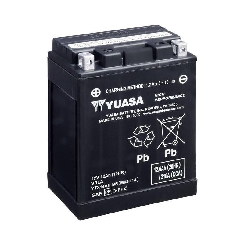 Batterie Yuasa YTX14AH 12V 12Ah prête à l’emploi