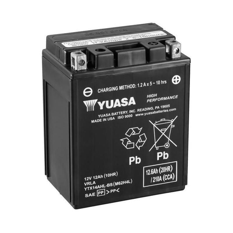 Batterie Yuasa YTX14AHL 12V 12Ah prête à l’emploi