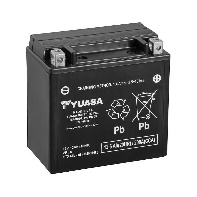 Batterie Yuasa YTX14L 12V 12Ah prête à l’emploi