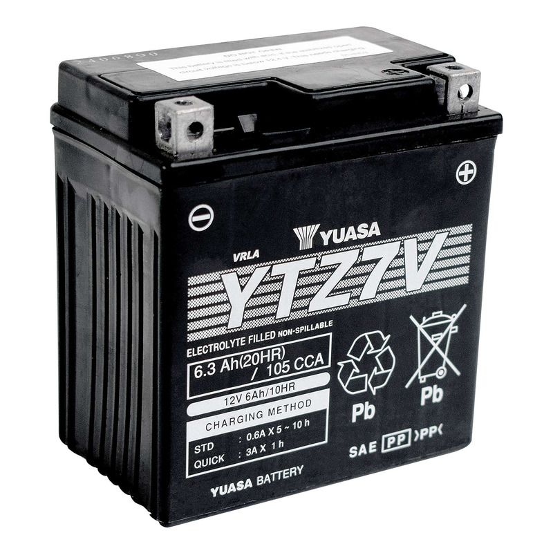Batterie Yuasa YTZ7V 12V 6 Ah prête à l'emploi