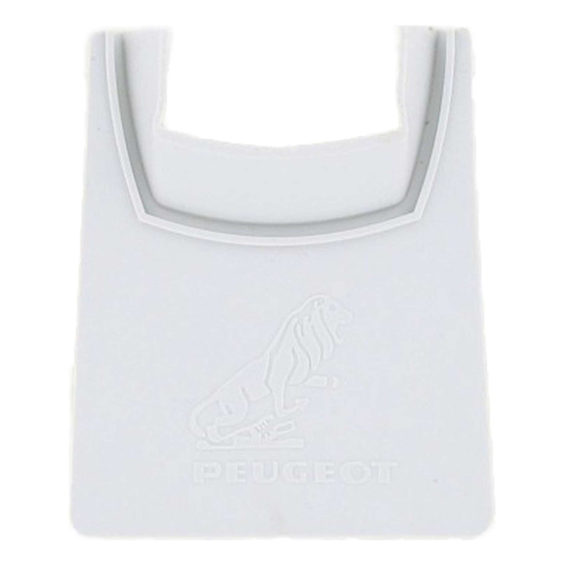 Bavette de garde boue avant grise claire avec logo Peugeot 103