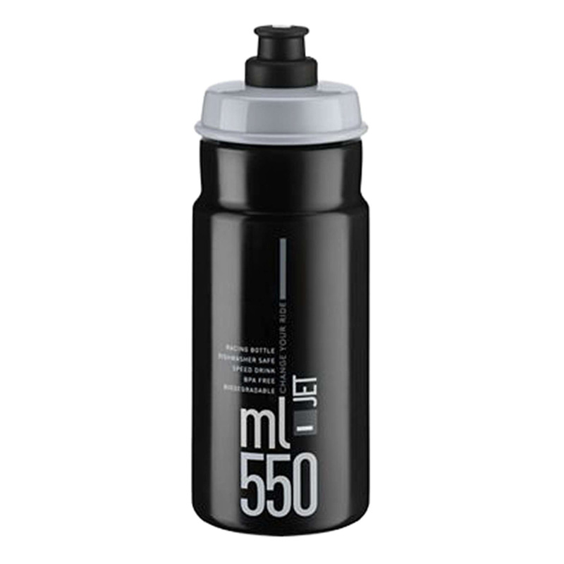 Bidon Elite Jet 550ml Noir/Gris