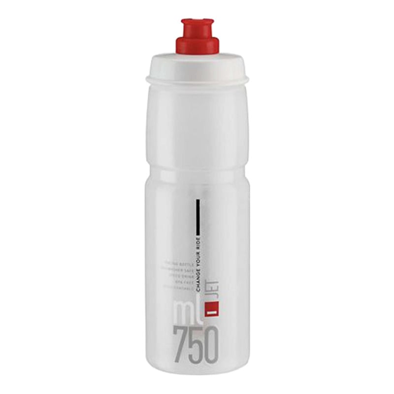 Bidon Elite Jet 750ml Clear/Rouge