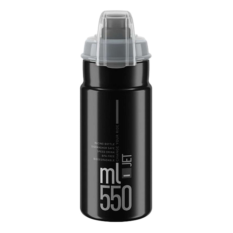 Bidon Elite Jet Plus 550ml Noir/Gris