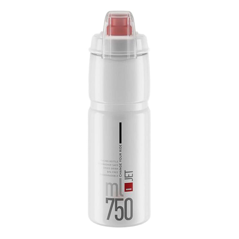 Bidon Elite Jet Plus 750ml Clear/Rouge