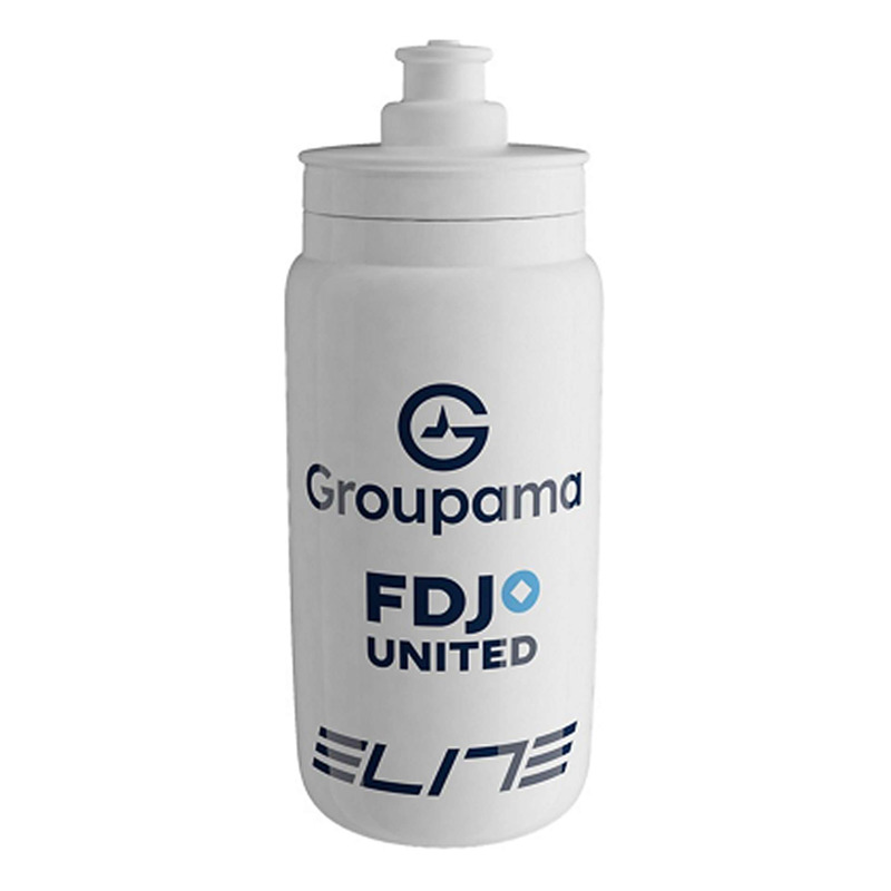 Bidon vélo Élite Fly Team Groupama-FDJ United 2026 blanc 550 mL