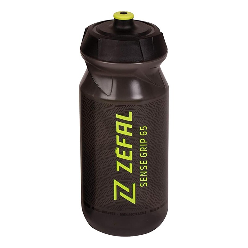 Bidon Zéfal Sense Grip 65 650ml fumé/jaune (bouchon visser)