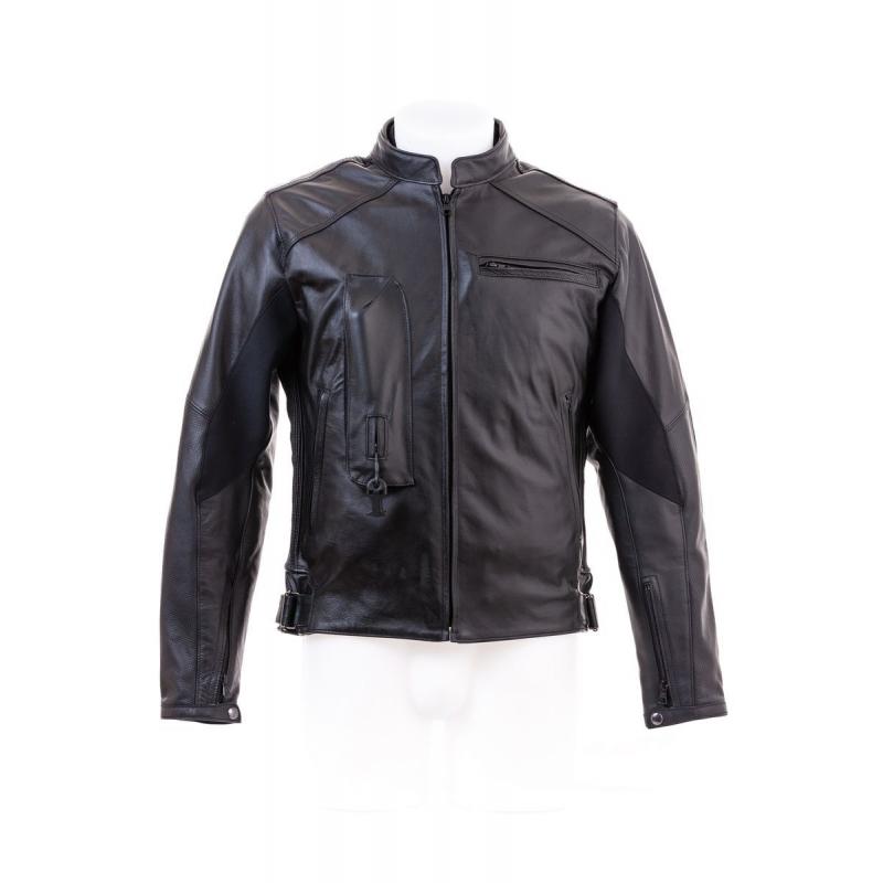 Blouson Airbag Helite cuir racing noir- S