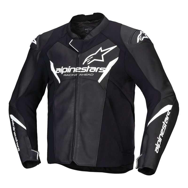 Blouson cuir Alpinestars Faster V3 black/white
