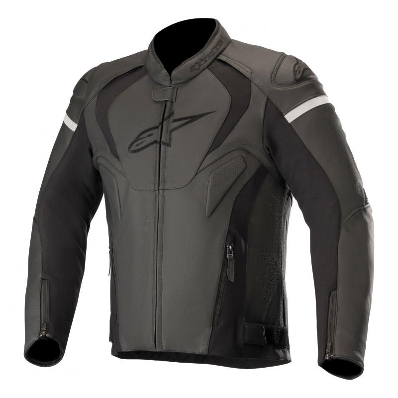 Blouson cuir Alpinestars Jaws V3 noir/noir- 46