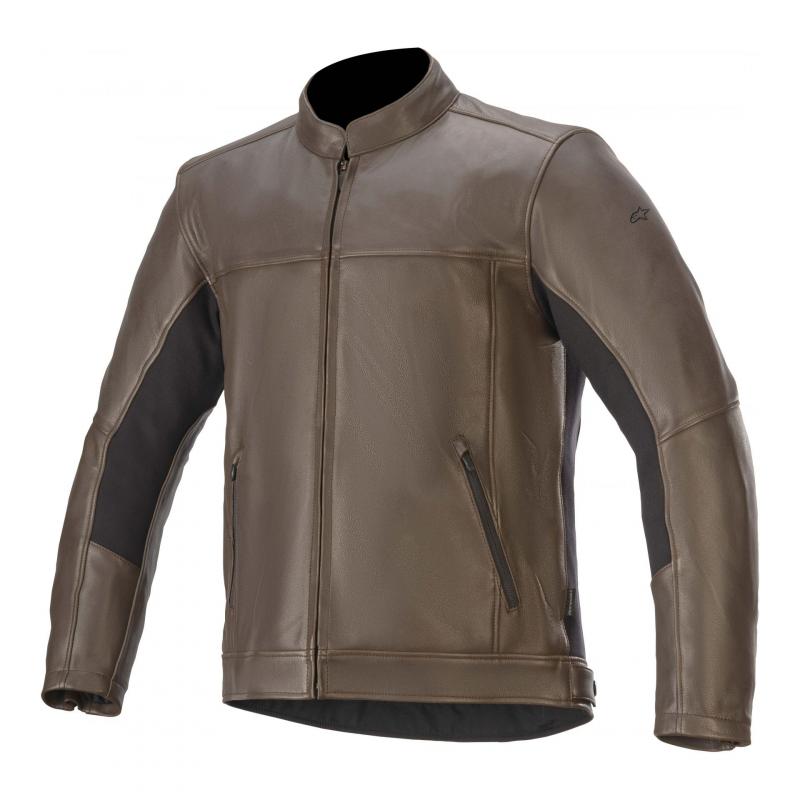 Blouson cuir Alpinestars Topanga marron foncé- S