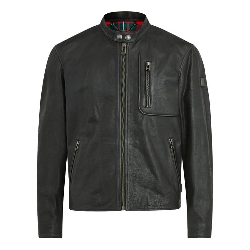 Blouson cuir Belstaff Montana noir- M
