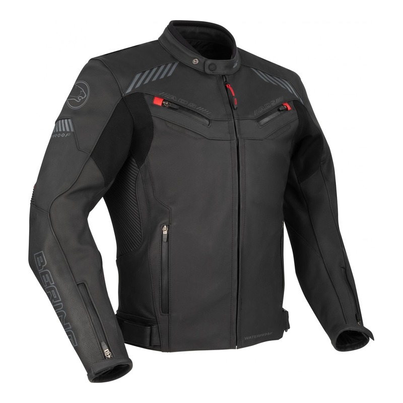 Blouson cuir Bering Hobart noir- S