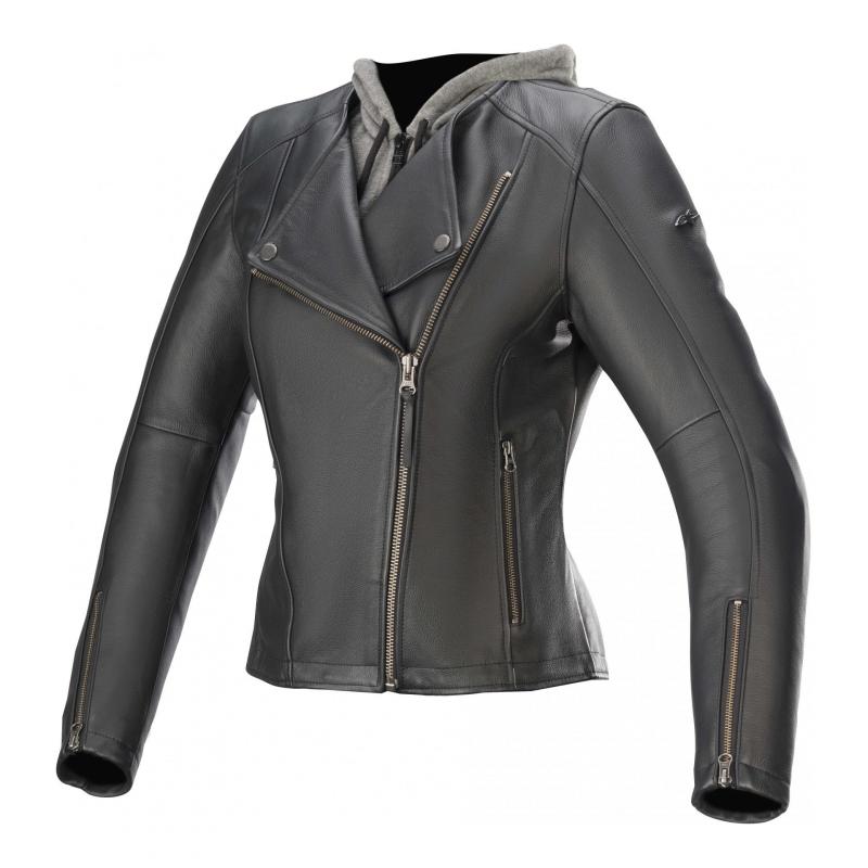 Blouson cuir femme Alpinestars Perfecto Alice noir- 42