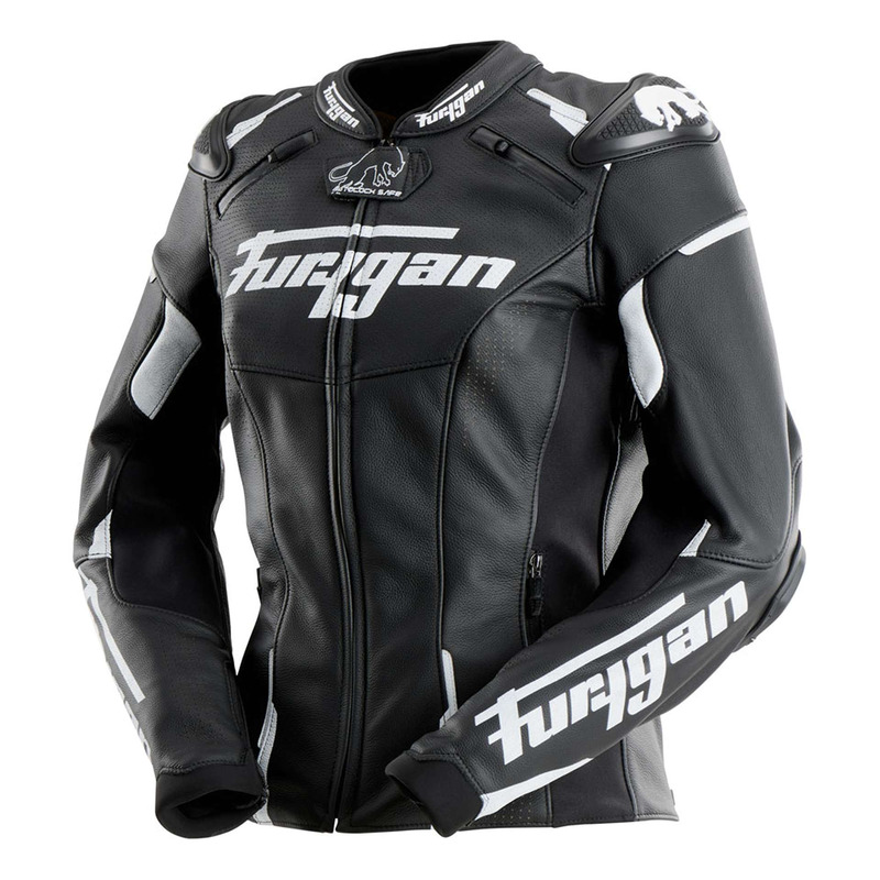 Blouson cuir femme Furygan Raptor Lady noir/blanc