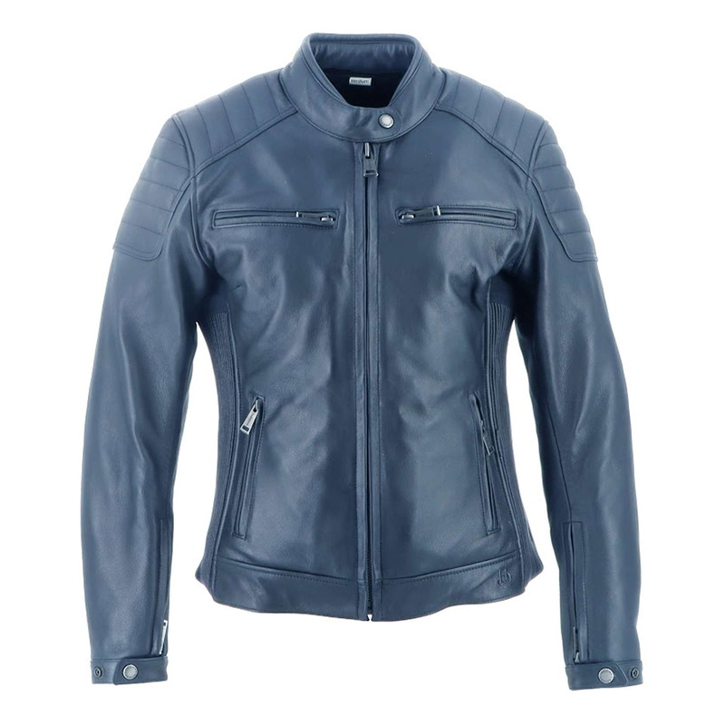 Blouson cuir femme Helstons Jody bleu- S