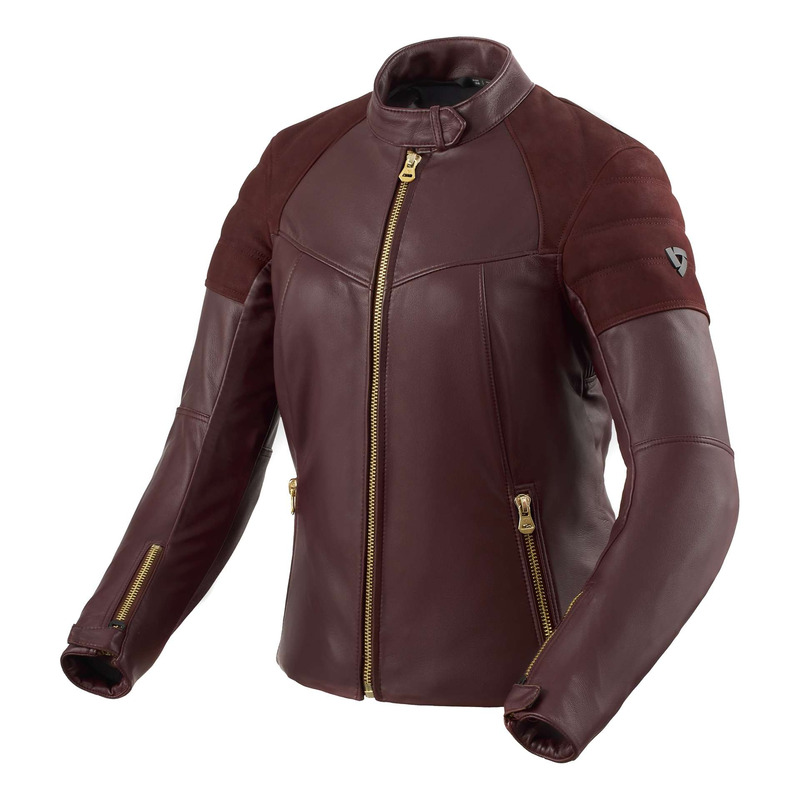 Blouson cuir femme Rev’It London Ladies aubergine