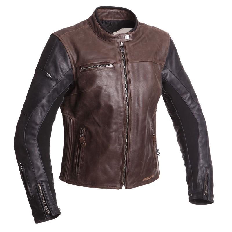 Blouson cuir femme Segura LADY NOVA marron/noir- T0