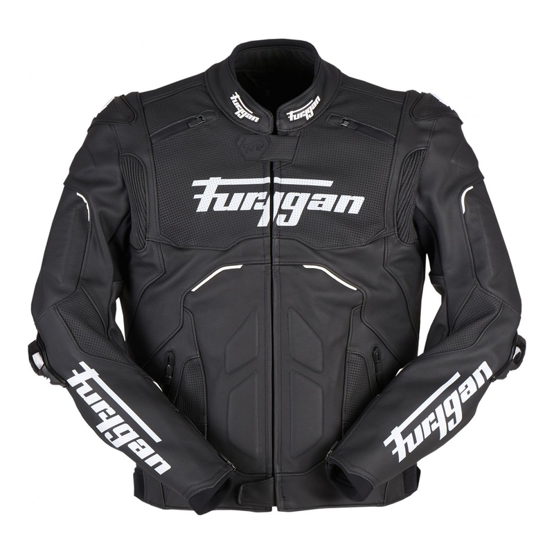 Blouson cuir Furygan Raptor Evo 2 noir/blanc (compatible airbag Furygan)