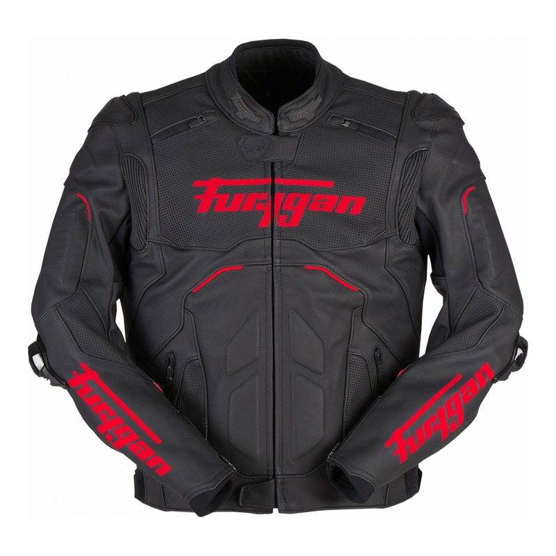 Blouson cuir Furygan Raptor Evo 2 noir/rouge (compatible airbag Furyga