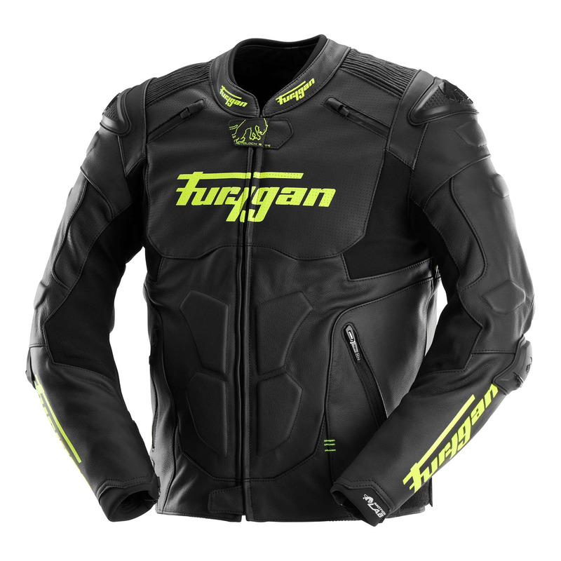 Blouson cuir Furygan Raptor Evo 3 noir/jaune
