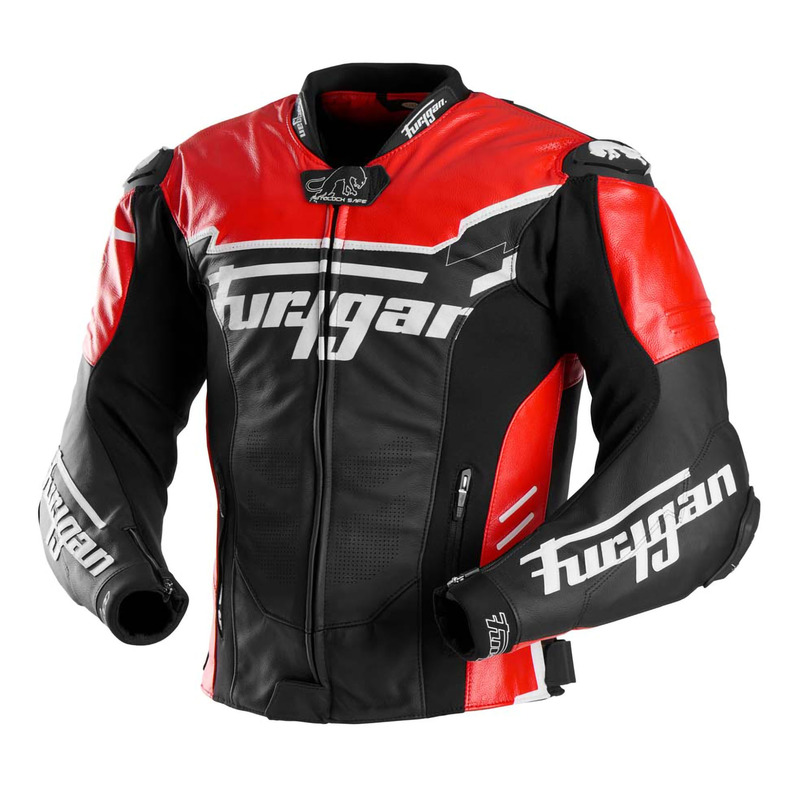 Blouson cuir Furygan Sirius noir/rouge/blanc