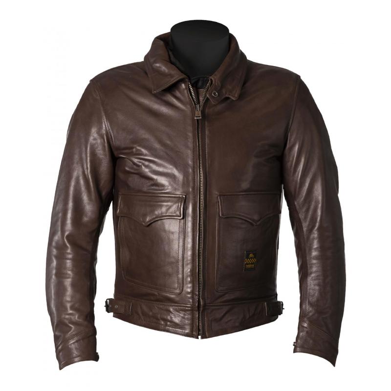 Blouson cuir Helstons Bill marron- M