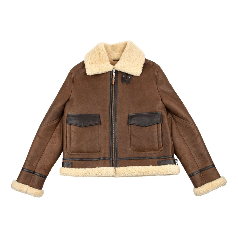 Blouson cuir Helstons Bombardier Thunder marron