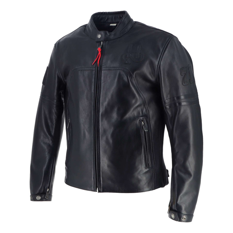 Blouson cuir Helstons Indianapolis noir/noir