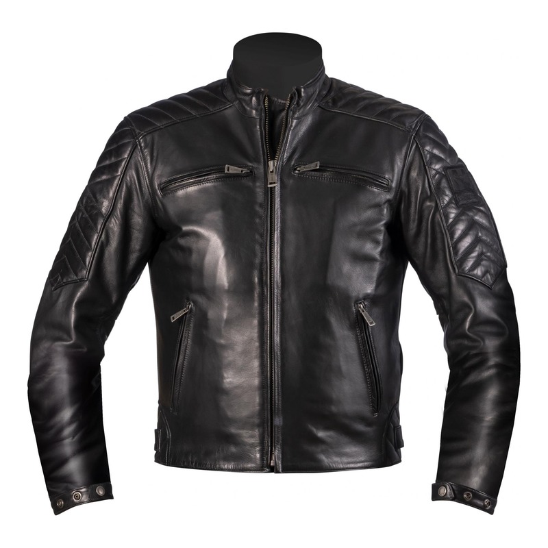 Blouson cuir Helstons Raft Cuir Rag noir- S