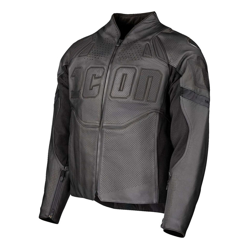 Blouson cuir Icon Contra 3 Rizz Rizz noir