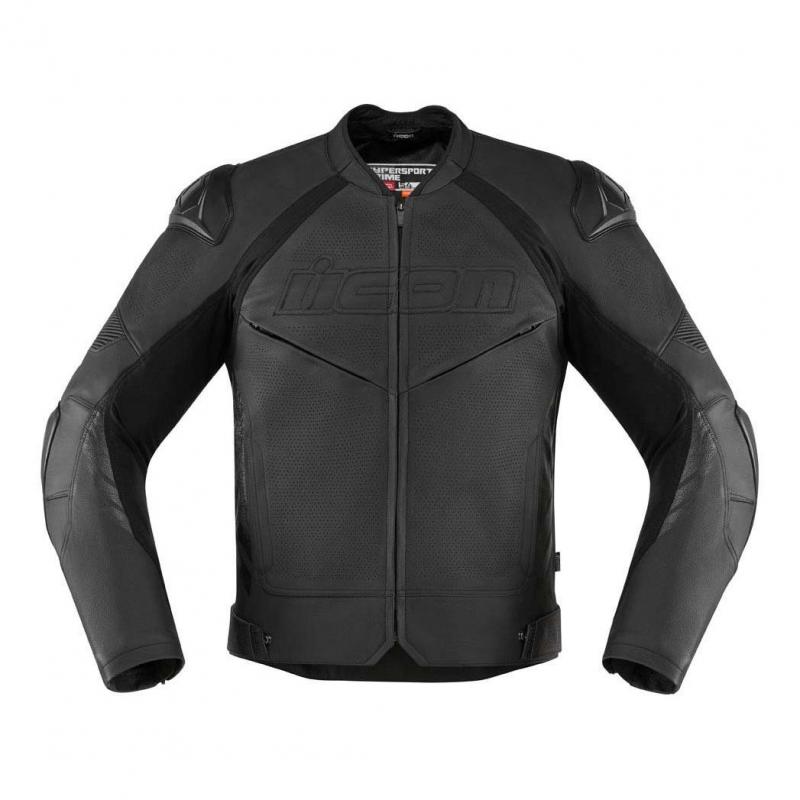 Blouson cuir Icon Hypersport 2 Prime noir CE- 56