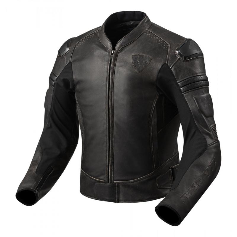 Blouson cuir Rev'it Akira Vintage brun foncé- 54