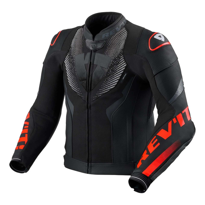 Blouson cuir Rev’It Hyperspeed 3 Air black/neon red