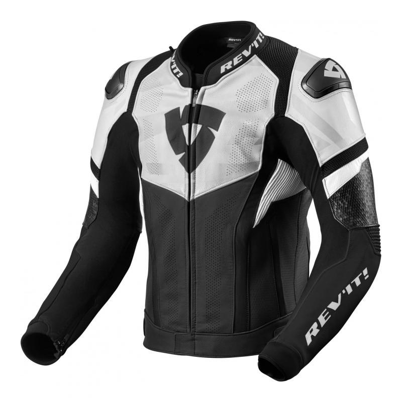 Blouson cuir Rev'it Hyperspeed Air noir/blanc- 46