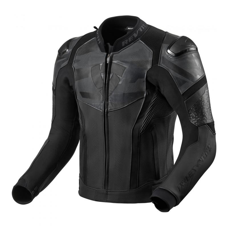 Blouson cuir Rev'it Hyperspeed Air noir/gris- 46