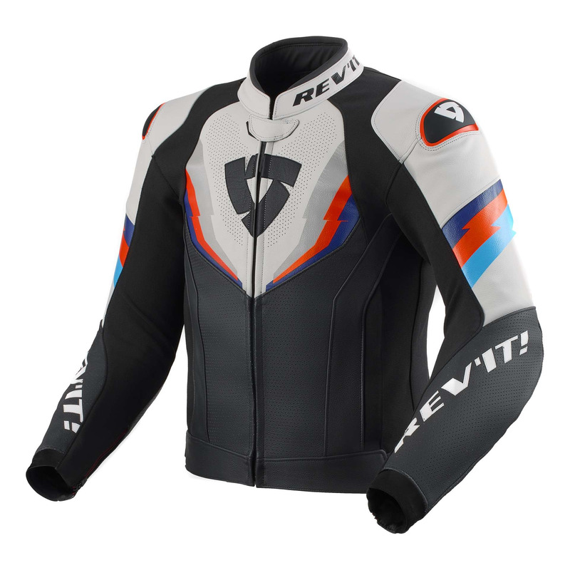 Blouson cuir Rev’It Quantum 3 black/light grey
