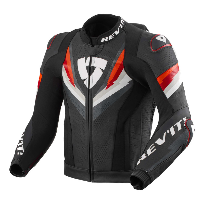 Blouson cuir Revâ  It Quantum 3 Pro black/red- 56