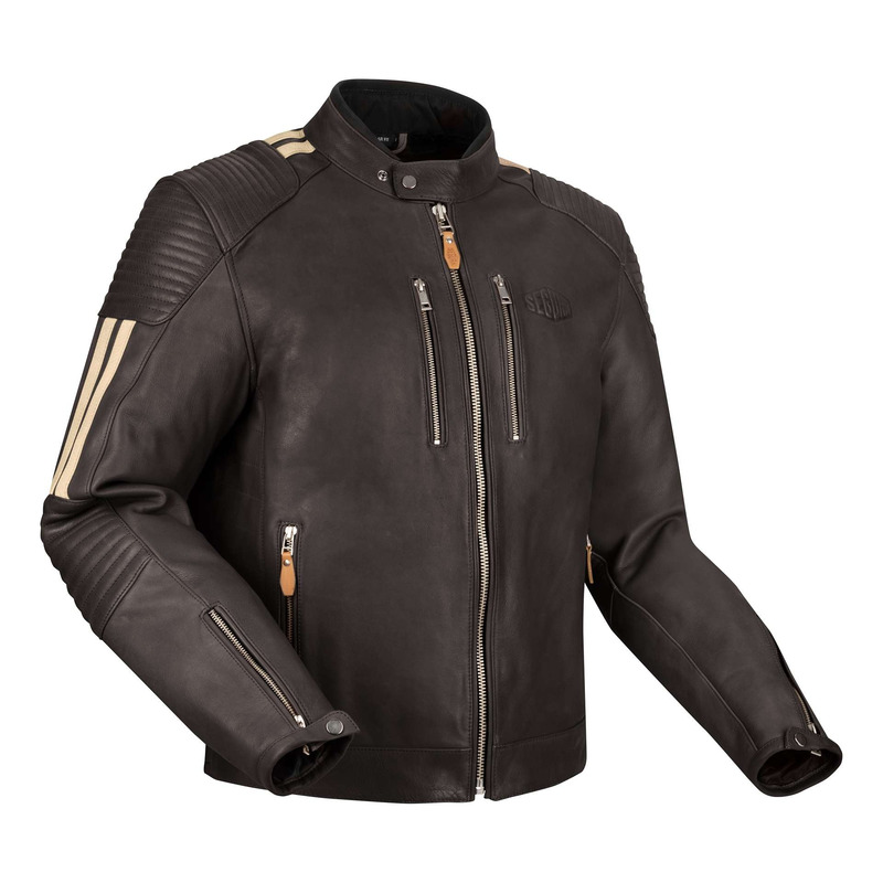 Blouson cuir Segura Orion marron/beige- S