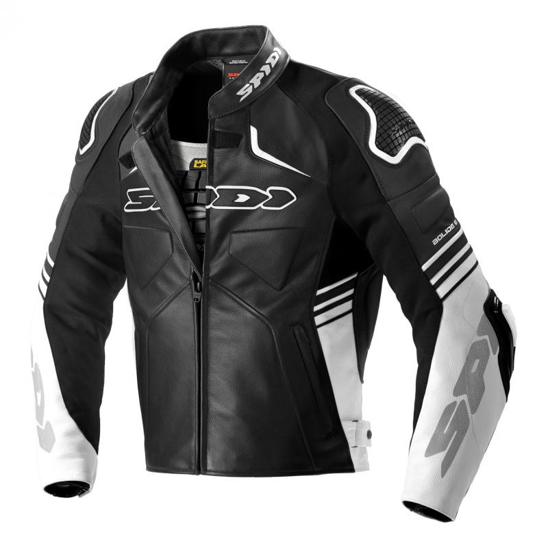 Blouson cuir Spidi Bolide noir/blanc- 46
