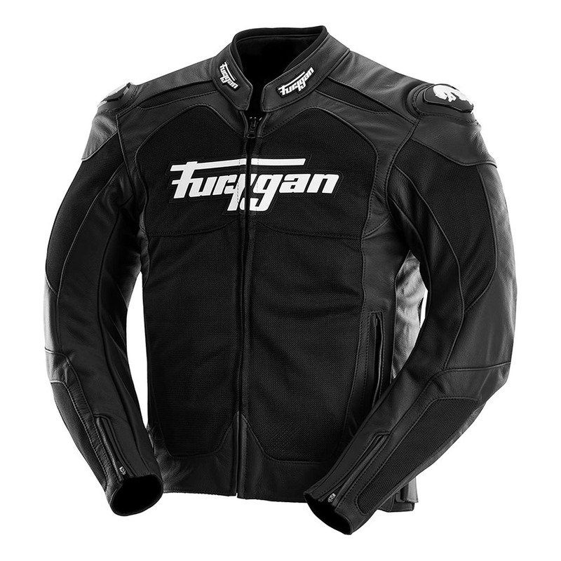 Blouson cuir/textile Furygan Speed Mesh noir/blanc