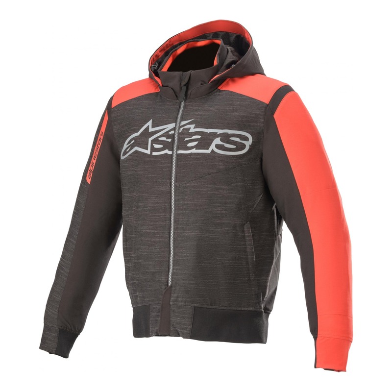 Blouson moto Alpinestars Rhod windstopper noir/bright rouge- S