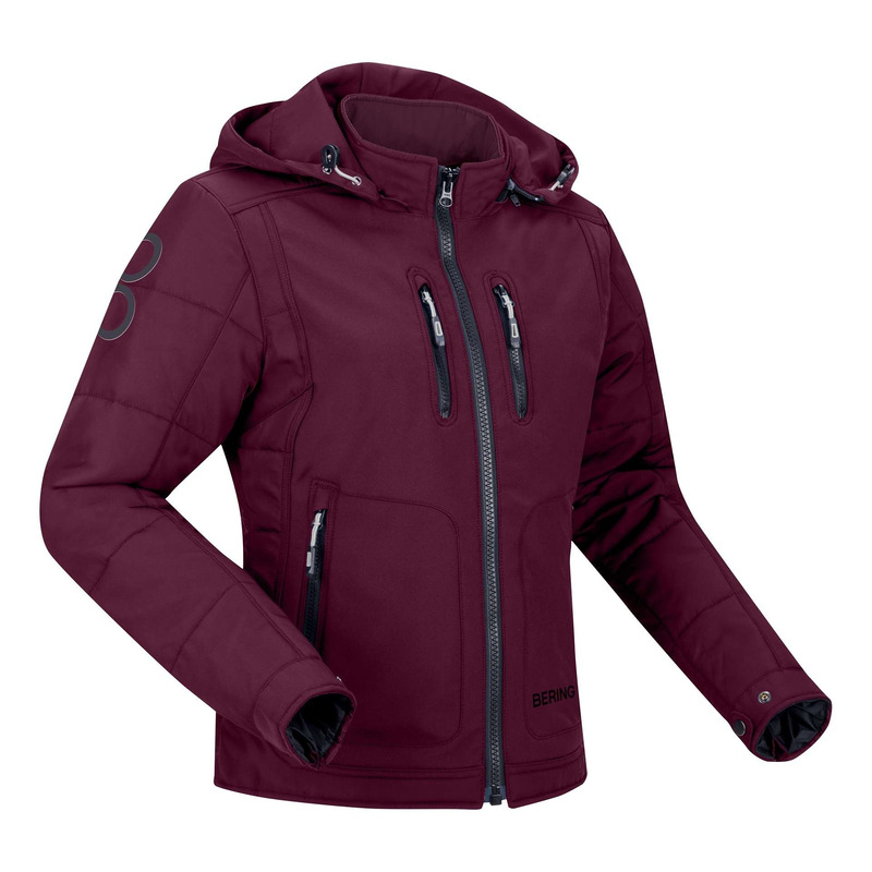 Blouson moto femme Bering Lady Scoop bordeaux- T0
